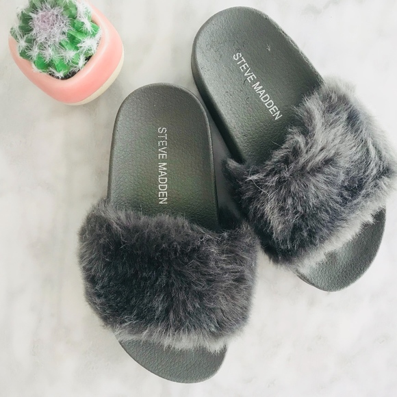 madden girl fur slides